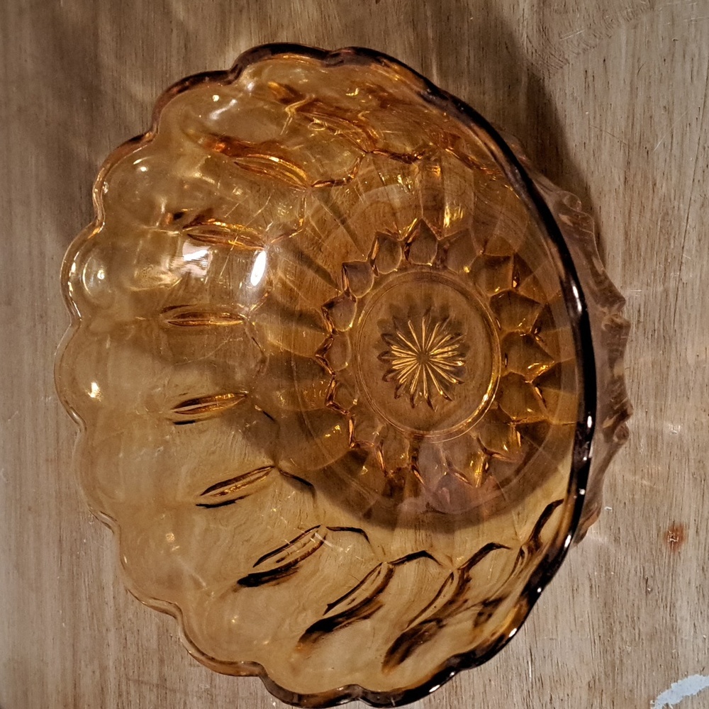 Vintage Anker Hocking Amber Bowl